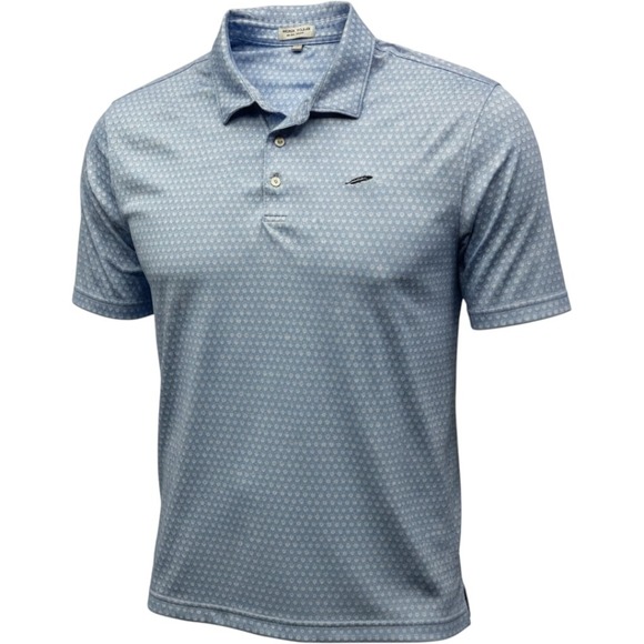 Peter Millar Other - Peter Millar Summer Comfort Mens XL Golf Polo Shirt Blue Skull Print Feather
